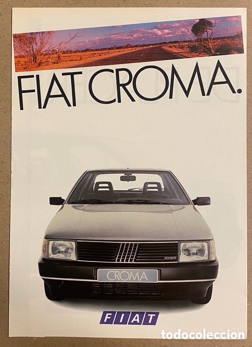 Coches y Motocicletas: FIAT CROMA. CAT&Aacute;LOGO PUBLICITARIO DESPLEGABLE DE LOS A&Ntilde;OS 80.