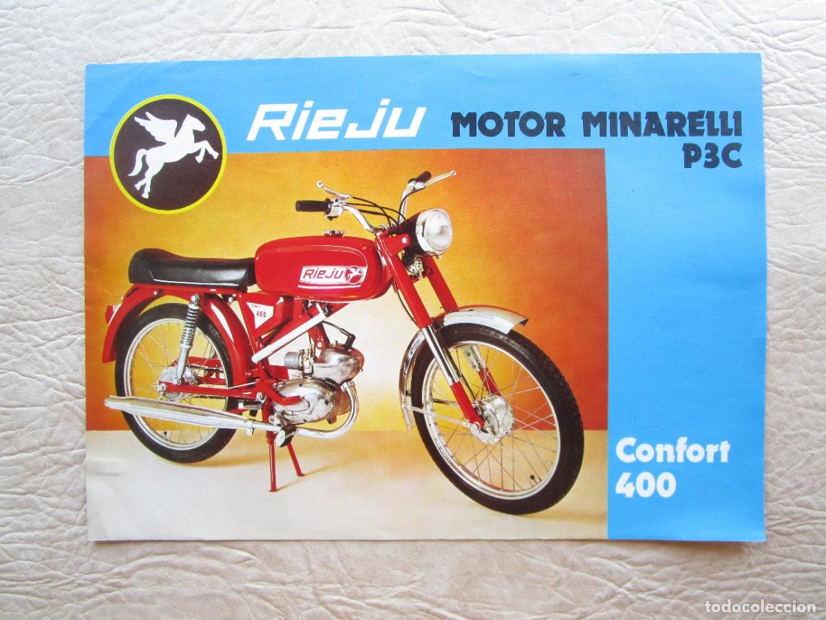 Voitures et Motocyclettes: antiguo catalogo original rieju confort 400 motor minarelli p3c