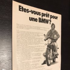 Coches y Motocicletas: PÁGINA PUBLICIDAD ANUNCIO REVISTA FRANCESA BMW MOTO AÑOS 70