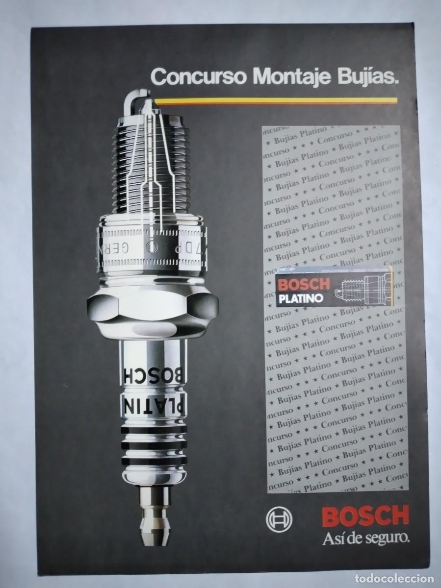 Voitures et Motocyclettes: FOLLETO CONCURSO MONTAJE BUJ&Iacute;A BOSCH PLATINO STAND BOSCH PALACIO CONGRESOS 1985