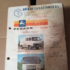 Coches y Motocicletas: GUIA TASACIONES RECAMBIOS ORIGINALES / SAVA -PEGASO