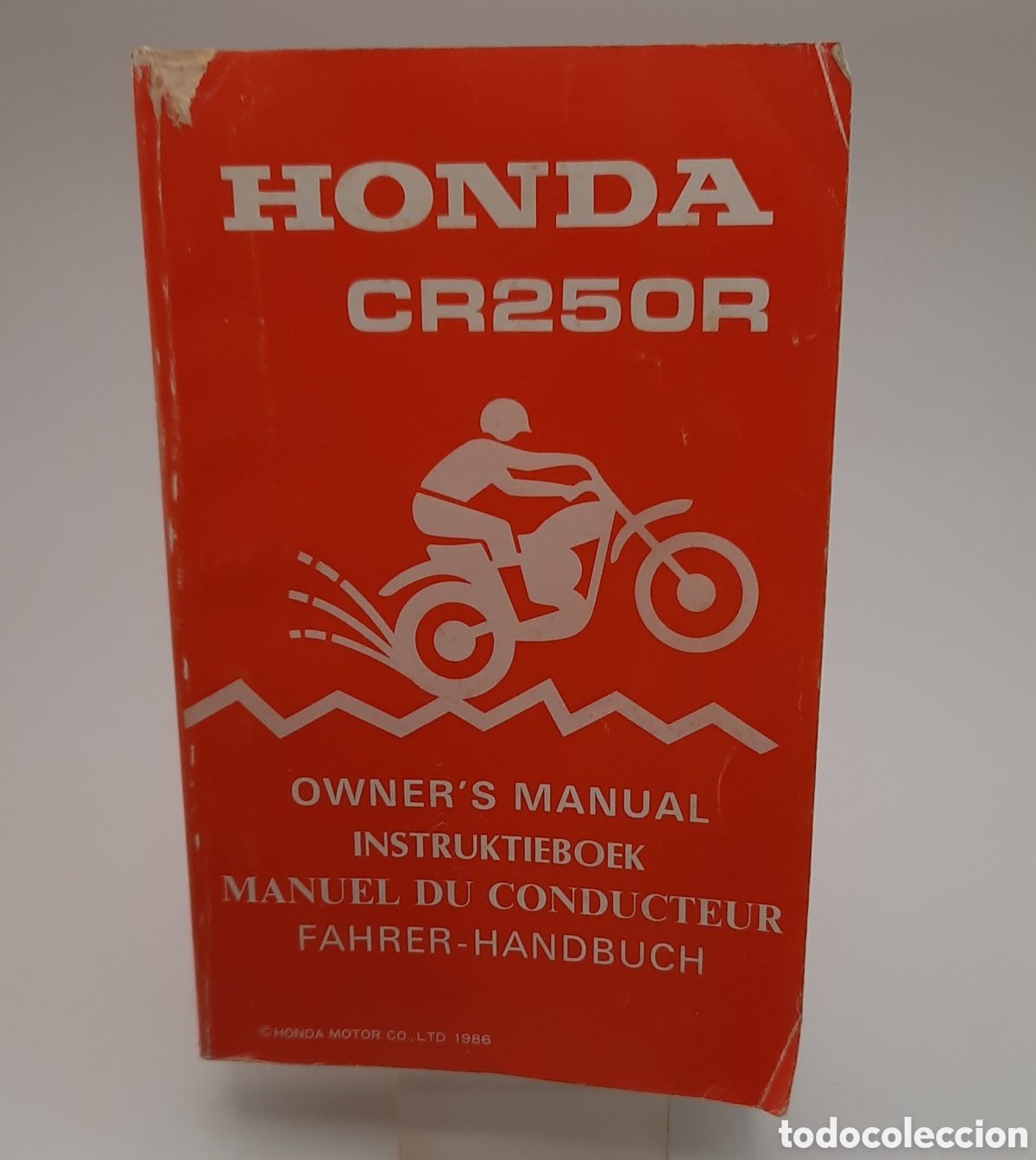 Coches y Motocicletas: LIBRO DEL CONDUCTOR HONDA CR250R / 1986 / 4 IDIOMAS