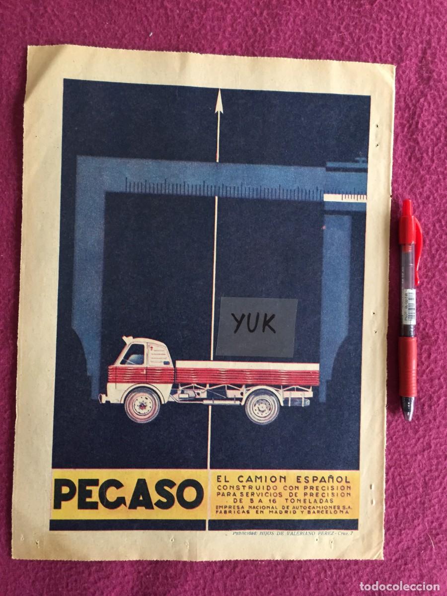 Coches y motocicletas: CAMION / ES PEGASO ~ BONITA PUBLICIDAD ORIGINAL DE PRENSA ~ A&Ntilde;OS 50