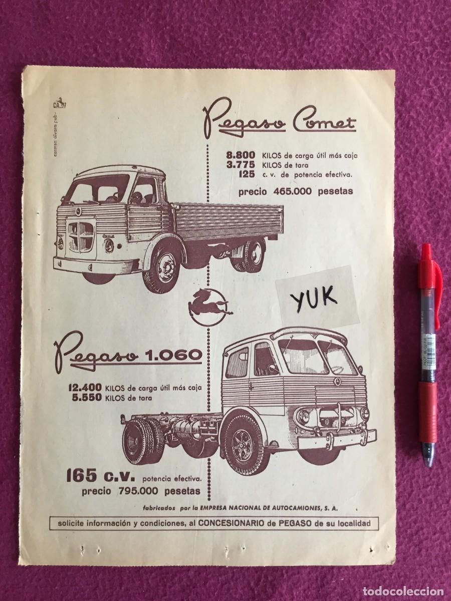 Coches y motocicletas: CAMION / ES PEGASO ~ BONITA PUBLICIDAD ORIGINAL DE PRENSA ~ A&Ntilde;OS 50