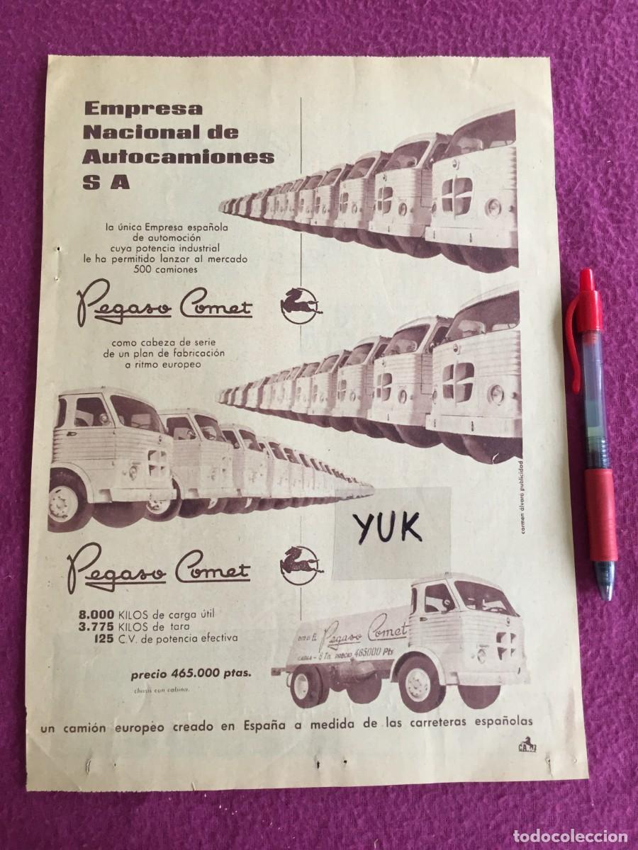 Coches y motocicletas: CAMION / ES PEGASO COMET ~ BONITA PUBLICIDAD ORIGINAL DE PRENSA ~ A&Ntilde;OS 50