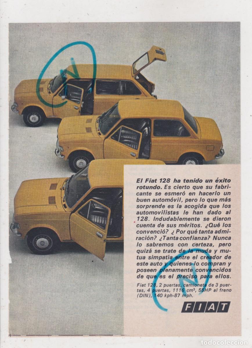 Coches y Motocicletas: PUBLICIDAD 1971. ANUNCIO COCHE FIAT 128