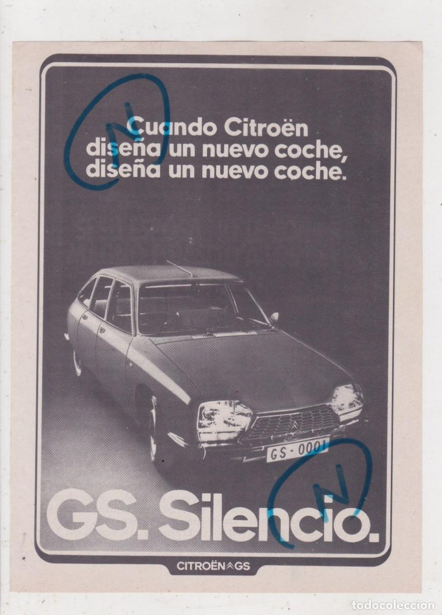 Coches y Motocicletas: PUBLICIDAD 1973. ANUNCIO COCHE CITRO&Euml;N GS