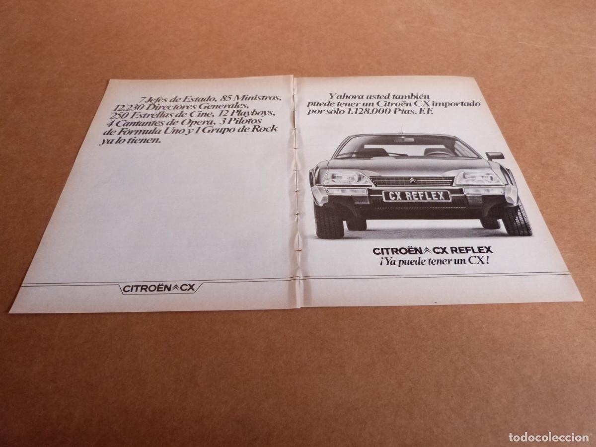 Coches y Motocicletas: Anuncio Citroen CX Reflex ya puede tener un CX - Publicidad de los a&ntilde;os 80