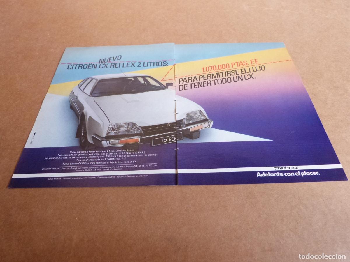 Coches y Motocicletas: Anuncio Citroen CX Reflex 2 litros - Publicidad de los a&ntilde;os 80