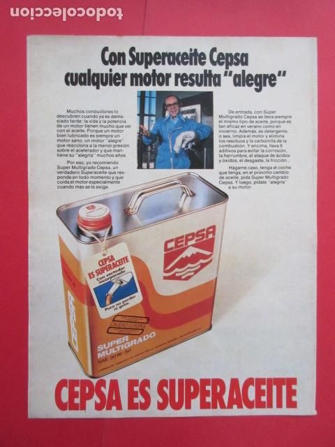 Voitures et Motocyclettes: PUBLICIDAD 1978 - REF: TRI_01_MOTOR - LEER INTERIOR - CEPSA ACEITE