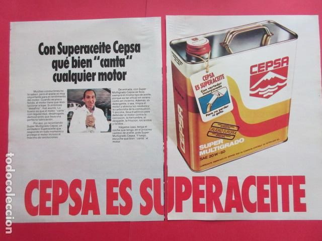 Voitures et Motocyclettes: PUBLICIDAD 1978 - REF: TRI_01_MOTOR - LEER INTERIOR - CEPSA ACEITE SUPER MULTIGRADO SAE 20 W 50