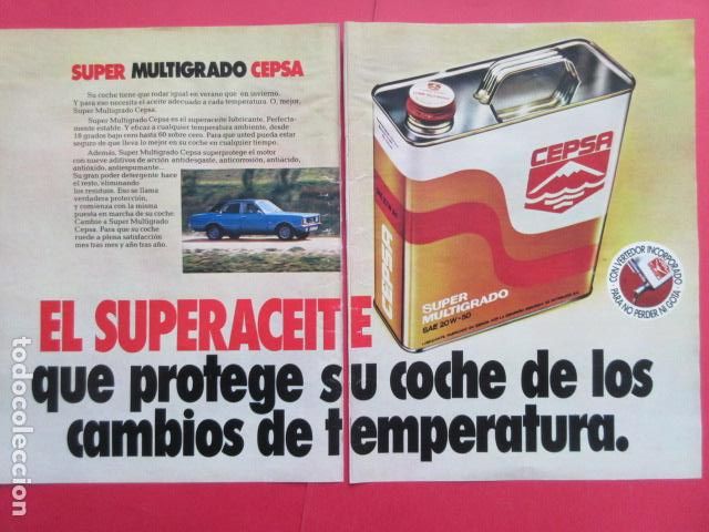 Voitures et Motocyclettes: PUBLICIDAD 1977 - REF: TRI_01_MOTOR - LEER INTERIOR - CEPSA ACEITE SUPER MULTIGRADO SAE 20 W 50