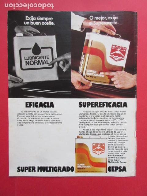 Voitures et Motocyclettes: PUBLICIDAD 1976 - REF: TRI_01_MOTOR - LEER INTERIOR - CEPSA ACEITE SUPER MULTIGRADO SAE 20 W 50