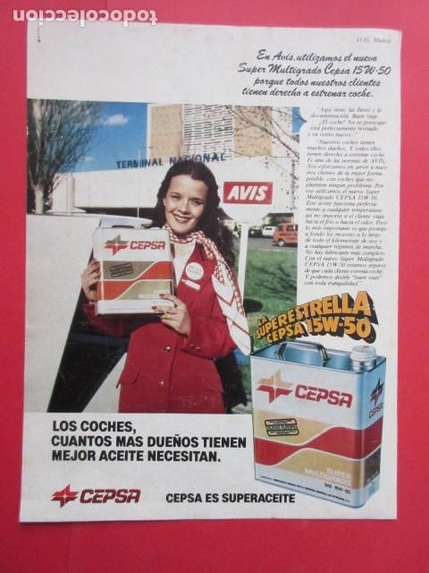 Voitures et Motocyclettes: PUBLICIDAD 1979 - REF: TRI_01_MOTOR - LEER INTERIOR - CEPSA ACEITE SUPER MULTIGRADO SAE 15 W 50
