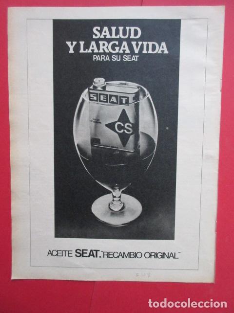 Coches y motocicletas: PUBLICIDAD 1978 - REF: TRI_01_MOTOR - LEER INTERIOR - CS PARA SU SEAT