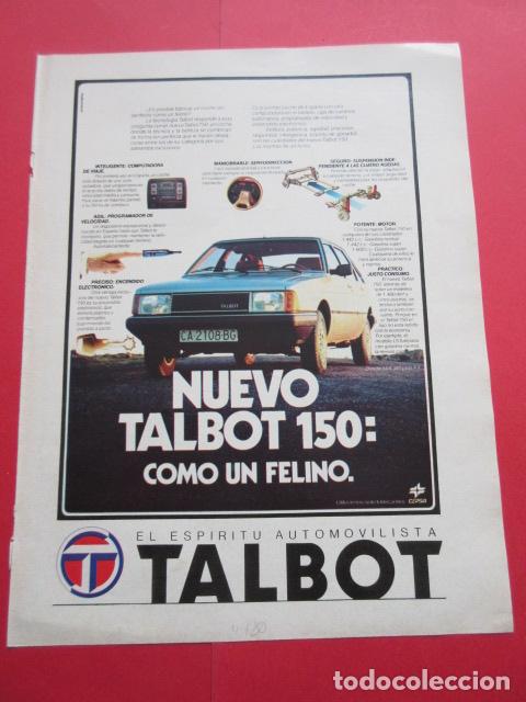 Coches y motocicletas: PUBLICIDAD 1980 - REF: TRI_01_MOTOR - LEER INTERIOR - TALBOT NUEVO 150