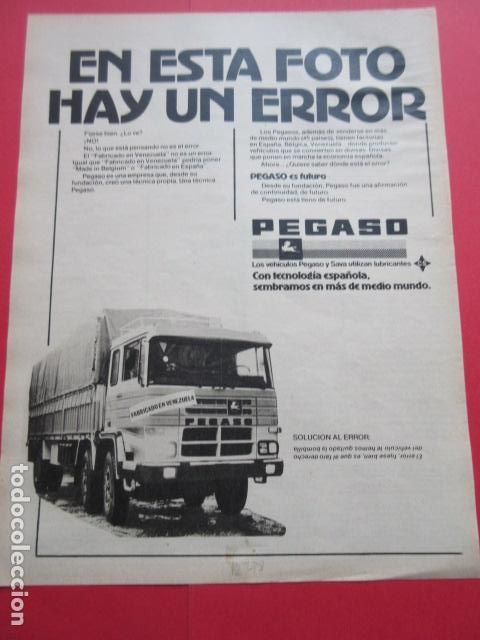 Coches y motocicletas: PUBLICIDAD 1978 - REF: TRI_01_MOTOR - LEER INTERIOR - PEGASO FABRICADO EN VENEZUELA - Y SAVA USAN CS
