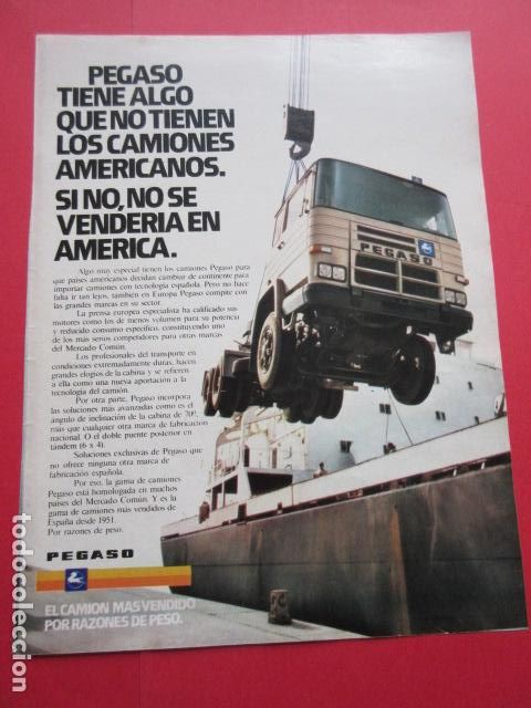 Coches y motocicletas: PUBLICIDAD 1979 - REF: TRI_01_MOTOR - LEER INTERIOR - PEGASO
