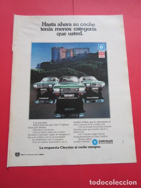 Autos und Motorr&auml;der: PUBLICIDAD 1976 - REF: TRI_01_MOTOR - LEER INTERIOR - CHYSLER 180 2 LITROS Y DIESEL SIMCA DODGE