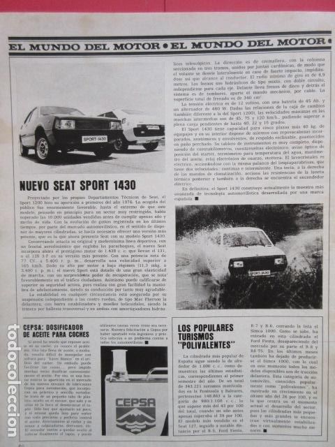 Coches y motocicletas: PUBLICIDAD 1976 - REF: TRI_01_MOTOR - LEER INTERIOR - NUEVO SEAT 1430