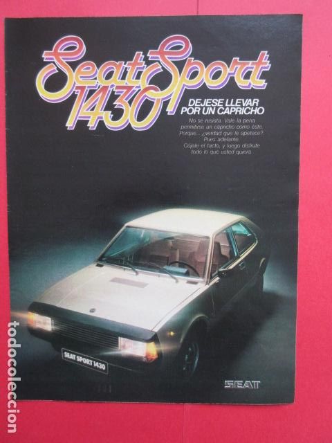 Coches y motocicletas: PUBLICIDAD 1979 - REF: TRI_01_MOTOR - LEER INTERIOR - SEAT SPORT 1430