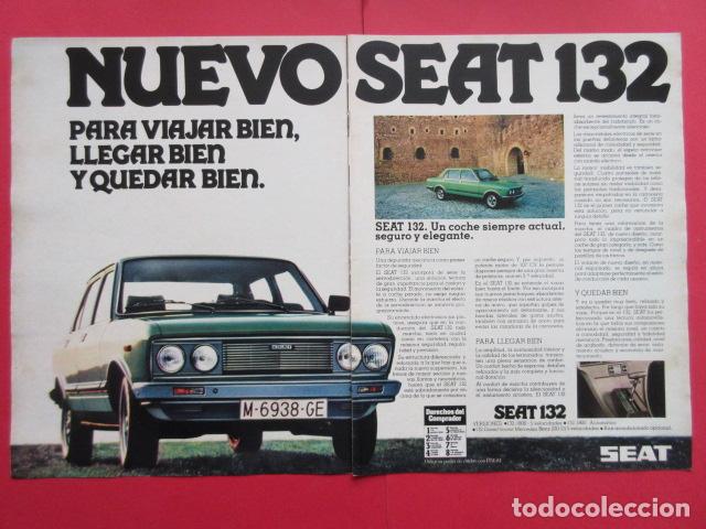 Coches y motocicletas: PUBLICIDAD 1978 - REF: TRI_01_MOTOR - LEER INTERIOR - SEAT NUEVO 132 1800 DIESEL MOTOR MERCEDES BENZ