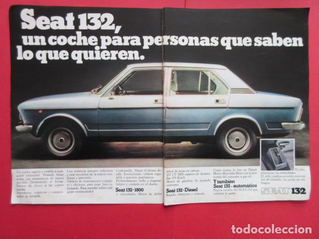 Coches y motocicletas: PUBLICIDAD 1976 - REF: TRI_01_MOTOR - LEER INTERIOR - SEAT 132 1800 DIESEL MOTOR MERCEDES BENZ