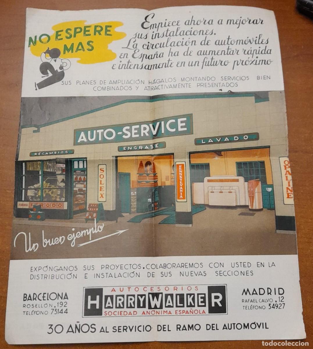 Carros e motociclos: HOJA PUBLICITARIA CON LISTADO DE ACCESORIOS DE AUTOCESORIOS HARRY WALKER
