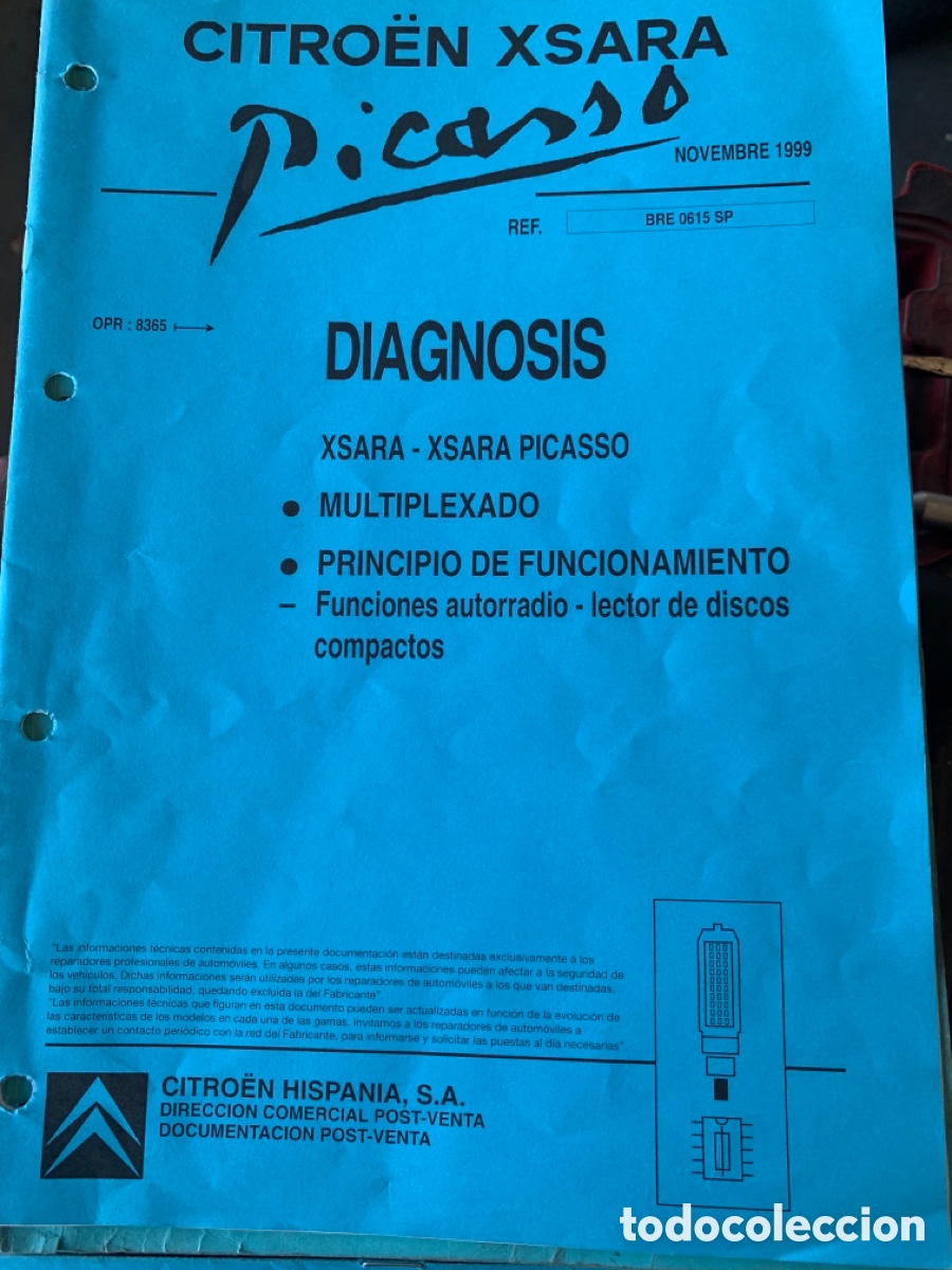 Coches y Motocicletas: Manuales t&eacute;cnicos oficiales del veh&iacute;culo Citr&ouml;en Xsara Picasso