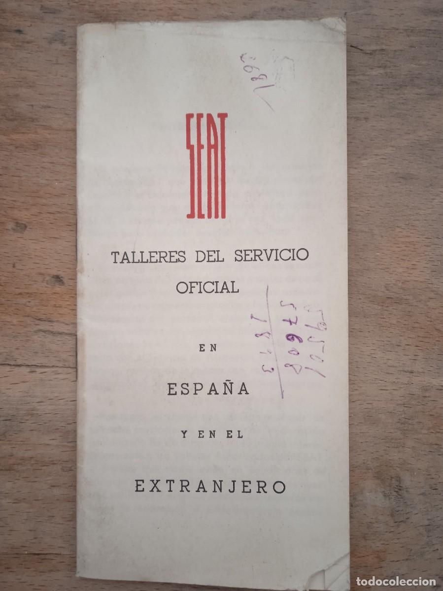 Coches y motocicletas: Antiguo Folleto red de talleres Seat.