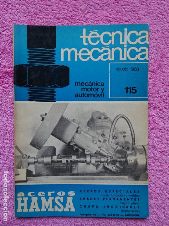 Coches y Motocicletas: t&eacute;cnica mec&aacute;nica 115 mec&aacute;nica motor y autom&oacute;viles ediciones ceac 1968 agosto