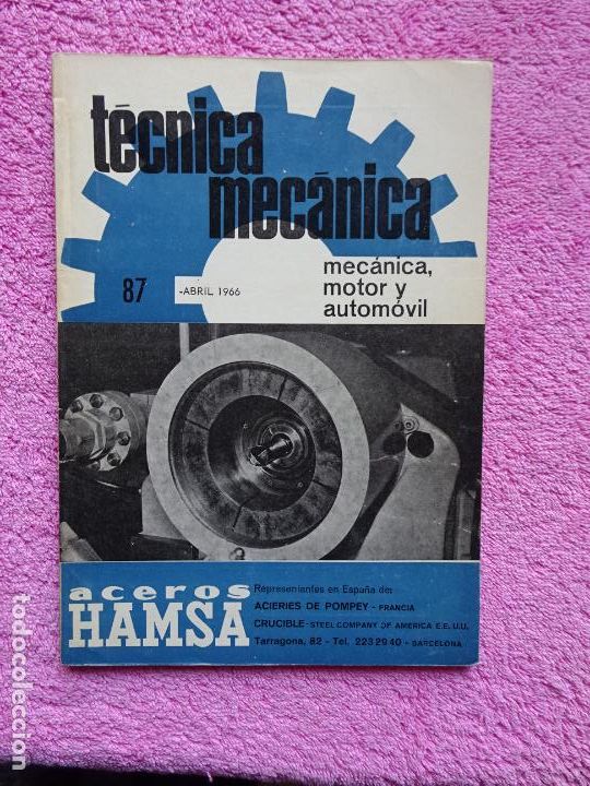 Coches y Motocicletas: t&eacute;cnica mec&aacute;nica 87 mec&aacute;nica motor y autom&oacute;viles ediciones ceac 1966 abril