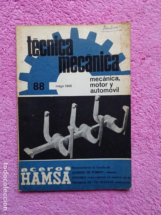 Coches y Motocicletas: t&eacute;cnica mec&aacute;nica 88 mec&aacute;nica motor y autom&oacute;viles ediciones ceac 1966 mayo