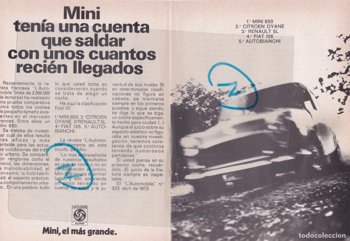 Automobili e Motociclette: PUBLICIDAD 1973. ANUNCIO COCHE MINI LEYLAND AUTHI (2 HOJAS)