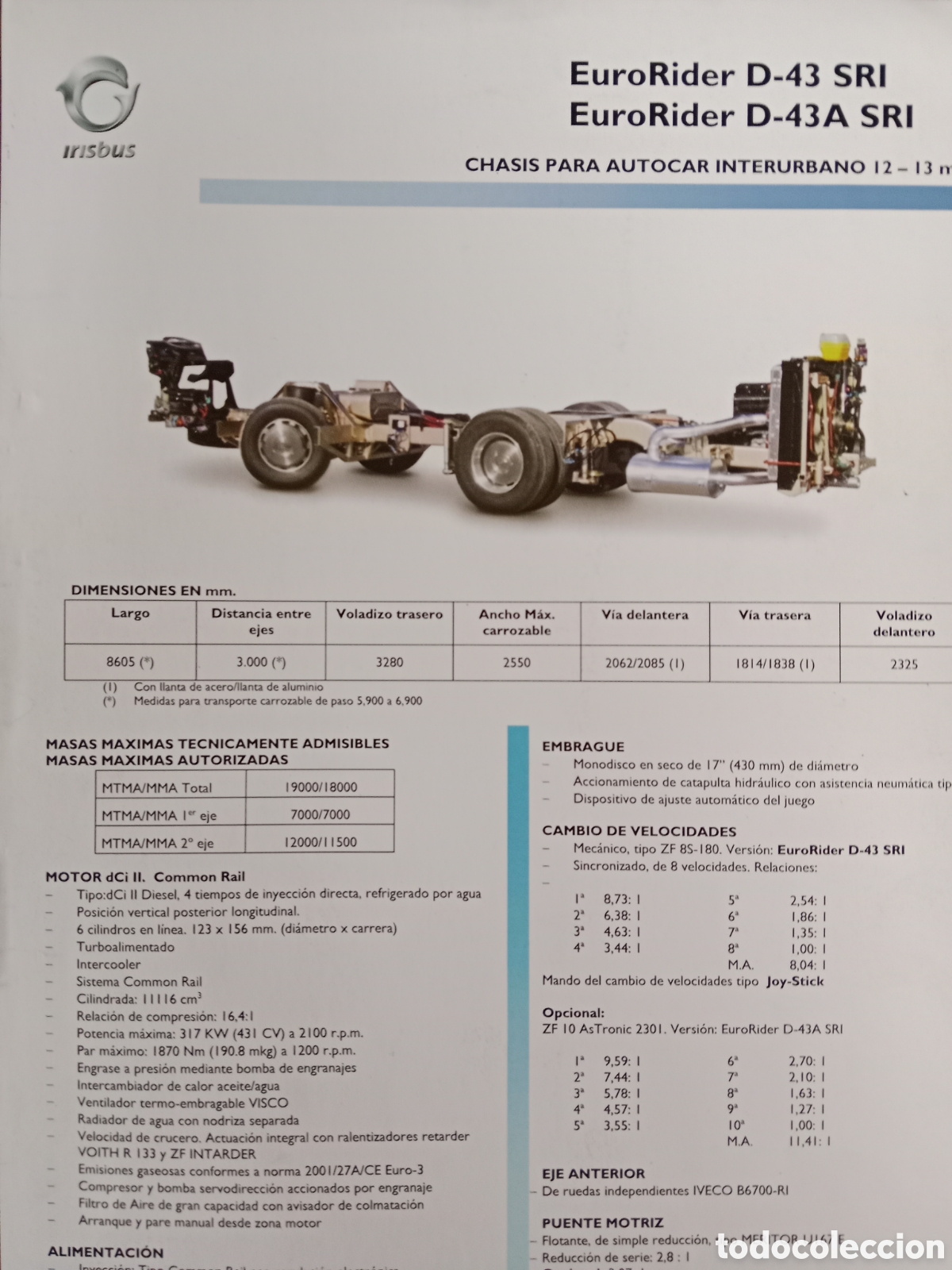 Automobili e Motociclette: Ficha t&eacute;cnica autob&uacute;s autocar Iveco eurorider