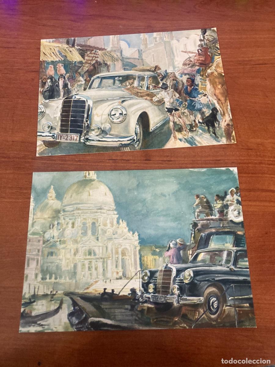 Cars and Motorcycles: Postales originales mercedes 1954