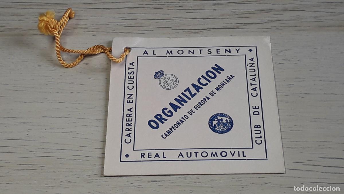 Coches y Motocicletas: Acreditaci&oacute;n Organizaci&oacute;n Campeonato Europa Monta&ntilde;a, Carrera en Cuesta al Montseny, RACC, a&ntilde;os 70.