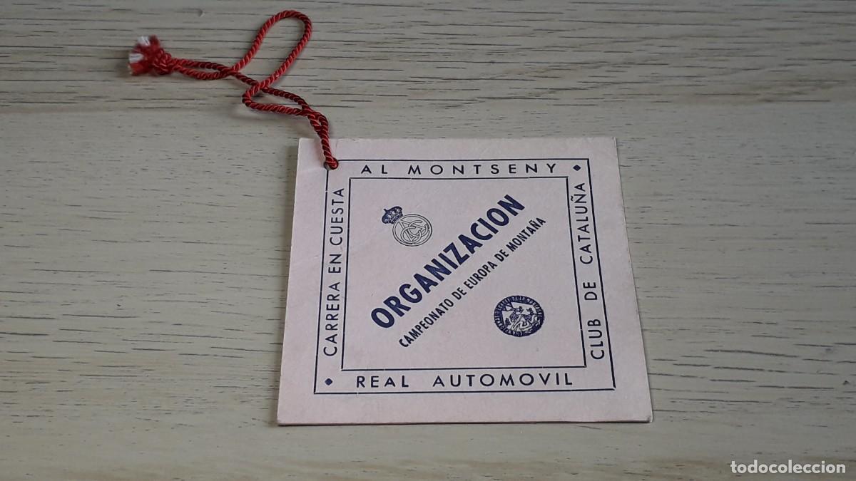 Coches y Motocicletas: Acreditaci&oacute;n Organizaci&oacute;n Campeonato Europa Monta&ntilde;a, Carrera en Cuesta al Montseny, RACC, a&ntilde;os 70.