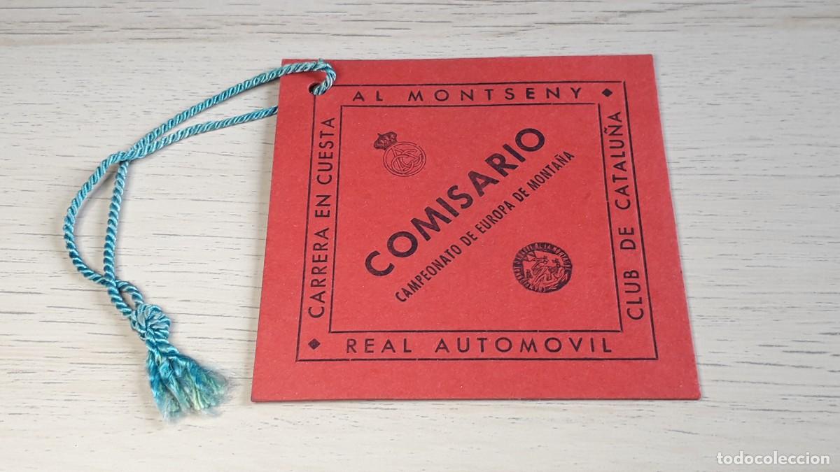 Coches y Motocicletas: Acreditaci&oacute;n Comisario Campeonato Europa Monta&ntilde;a, Carrera en Cuesta al Montseny, RACC, a&ntilde;os 70.