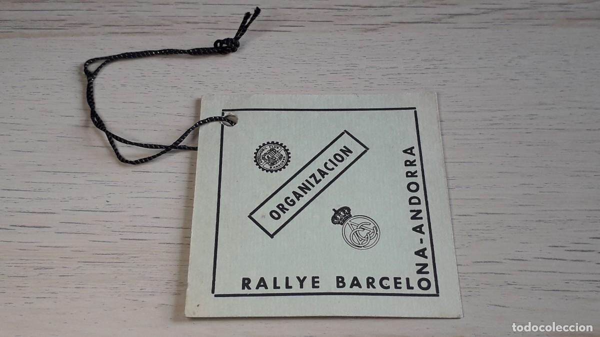 Coches y Motocicletas: Acreditaci&oacute;n Organizaci&oacute;n Rallye Barcelona Andorra, Autom&oacute;vil Club d'Andorra RACC, a&ntilde;os 60-70.