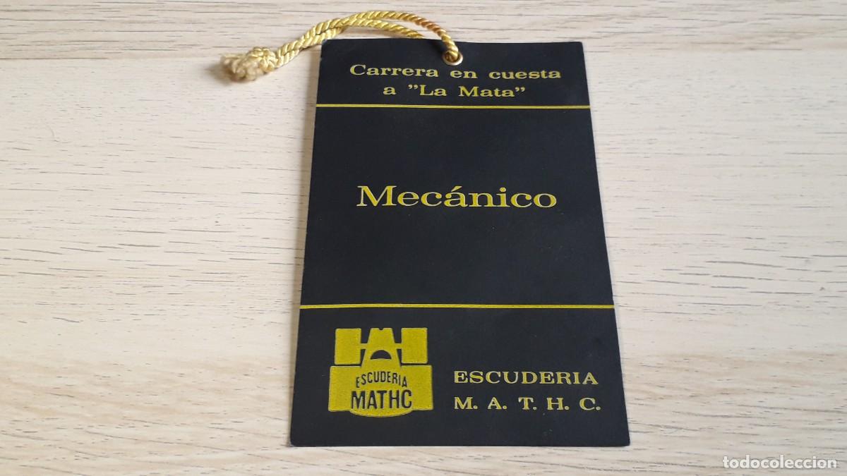 Coches y Motocicletas: Acreditaci&oacute;n Mec&aacute;nico, Carrera en Cuesta a La Mata, Escuder&iacute;a MATHC, Tarrasa Barcelona, a&ntilde;os 70.