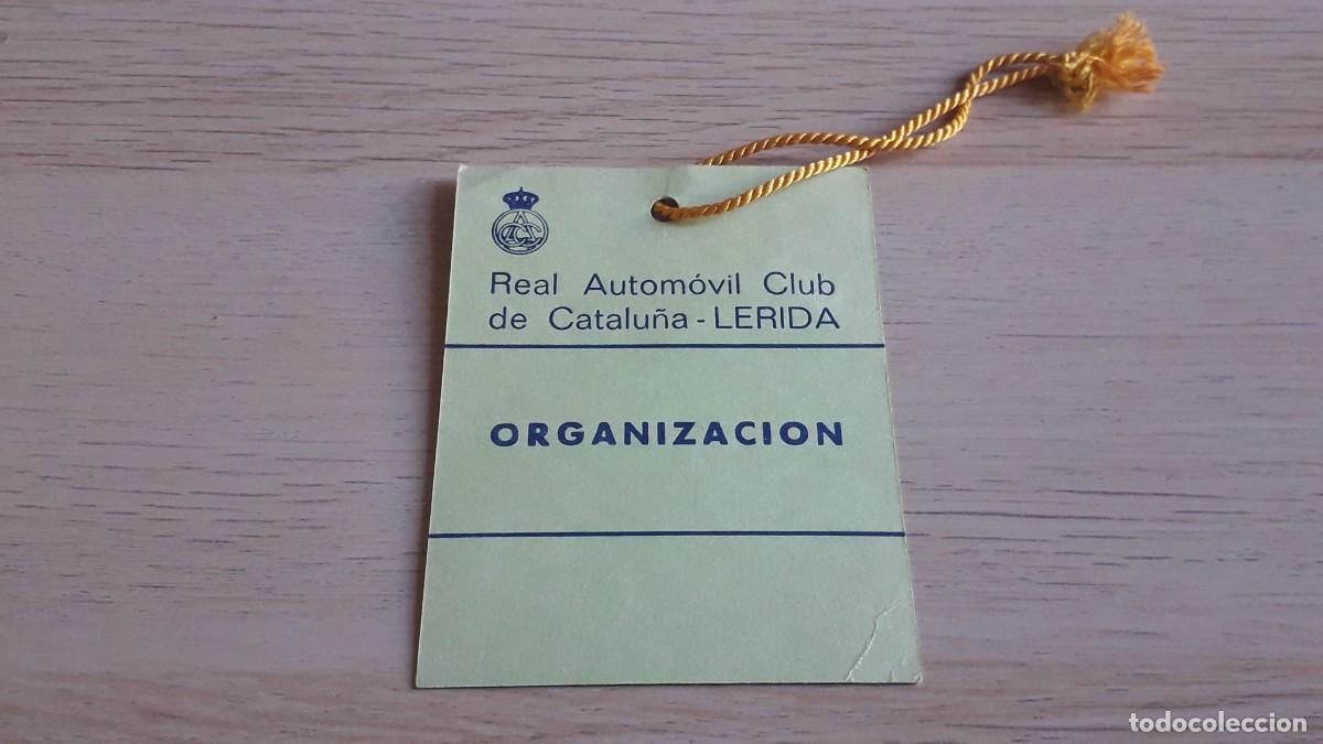 Coches y Motocicletas: Acreditaci&oacute;n Organizaci&oacute;n L&eacute;rida, RACC Real Autom&oacute;vil Club Catalu&ntilde;a, a&ntilde;os 70.