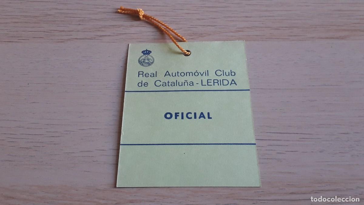 Coches y Motocicletas: Acreditaci&oacute;n Oficial L&eacute;rida, RACC Real Autom&oacute;vil Club Catalu&ntilde;a, a&ntilde;os 70.