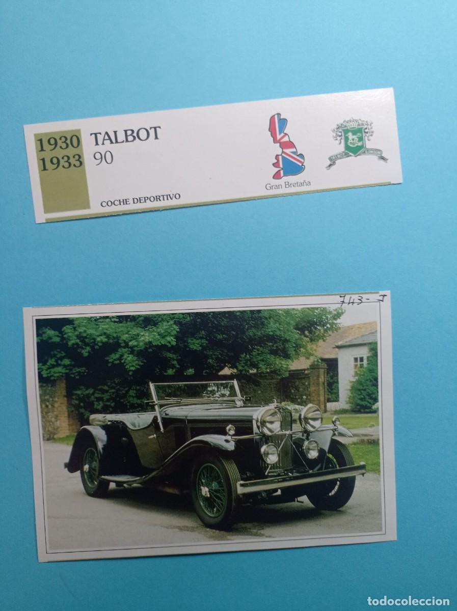 Automobili e Motociclette: FICHA: TALBOT 90 DEPORTIVO 1930. AUTOS DE COLECCI&Oacute;N. PLANETA AGOSTINI, 1992. RECORTADA VER +