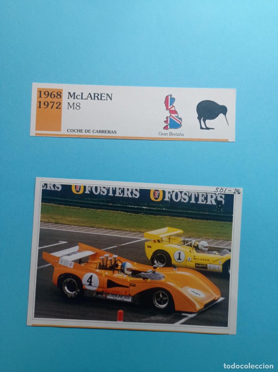 Automobili e Motociclette: FICHA: MCLAREN M8 CARRERAS 1968. AUTOS DE COLECCI&Oacute;N. PLANETA AGOSTINI, 1992. RECORTADA VER +