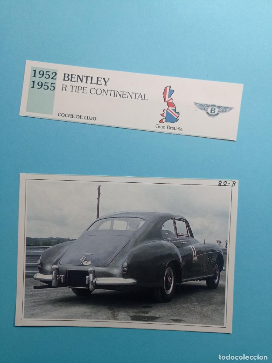 Automobili e Motociclette: FICHA: BENTLEY R TIPE CONTINENTAL 1952. AUTOS DE COLECCI&Oacute;N. PLANETA AGOSTINI, 1992. RECORTADA VER