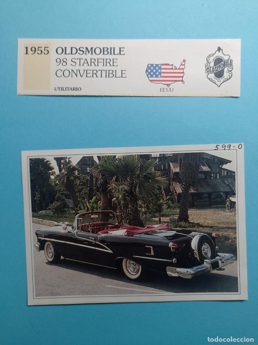Automobili e Motociclette: FICHA: OLSMOVILE 98 STARFIRE CONVERTIBLE 1955. AUTOS DE COLECCI&Oacute;N. PLANETA AGOSTINI, 1992. RECORTADA