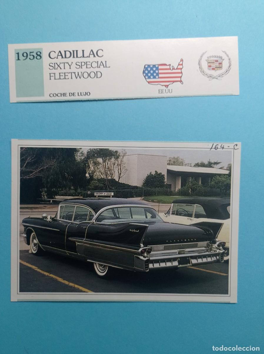 Automobili e Motociclette: FICHA: CADILLAC SIXTY SPECIAL FLEETWOOD 1958. AUTOS DE COLECCI&Oacute;N. PLANETA AGOSTINI, 1992. RECORTADA