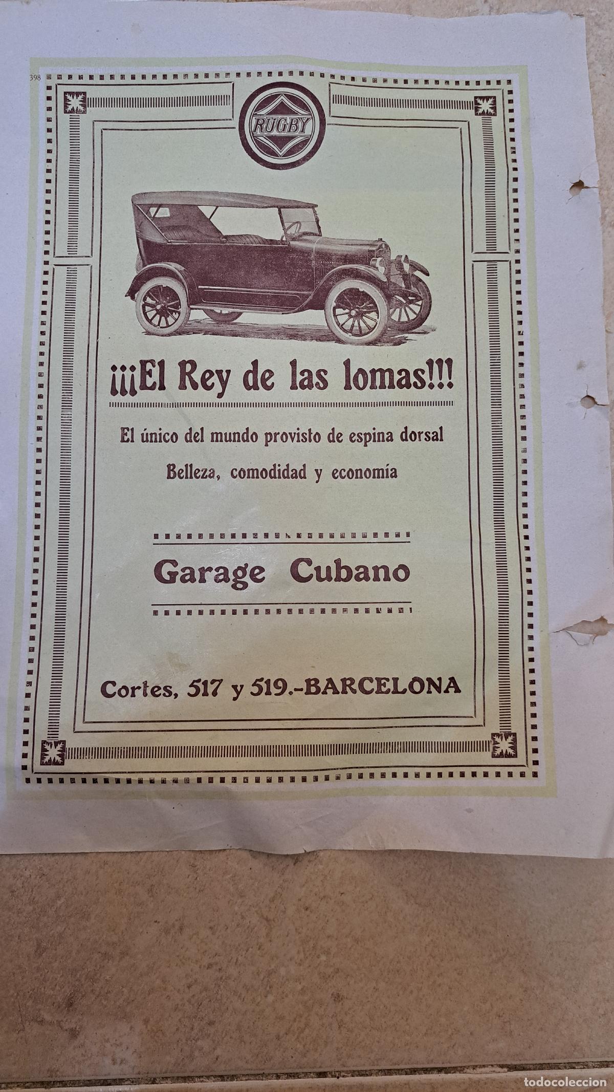 Autos und Motorr&auml;der: publicidad a&ntilde;os 20 rugby automovil garage cubano barcelona