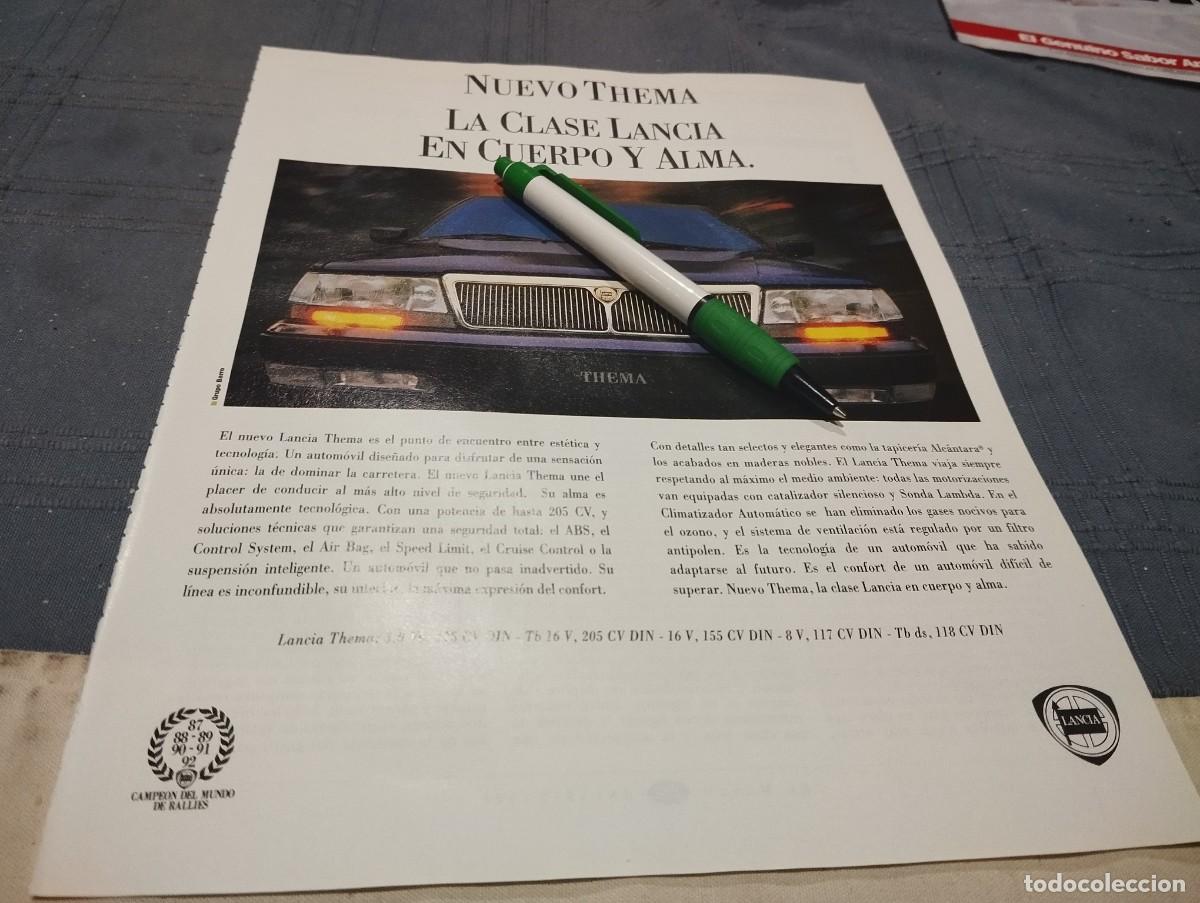 Coches y Motocicletas: COCHE LANCIA THEMA ANUNCIO PUBLICIDAD REVISTA 1993
